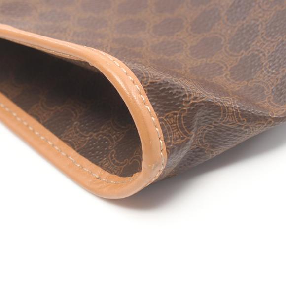 Celine Macadam Shoulder Bag Clutch Leather Brown - Picture 6 of 8